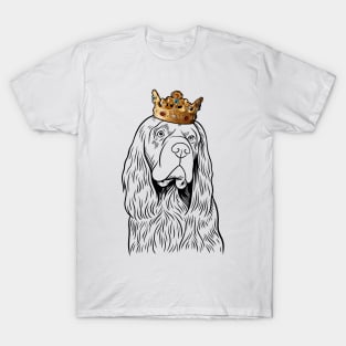Sussex Spaniel Dog King Queen Wearing Crown T-Shirt